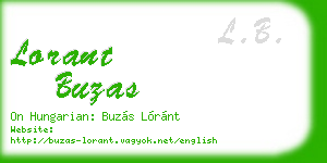 lorant buzas business card
